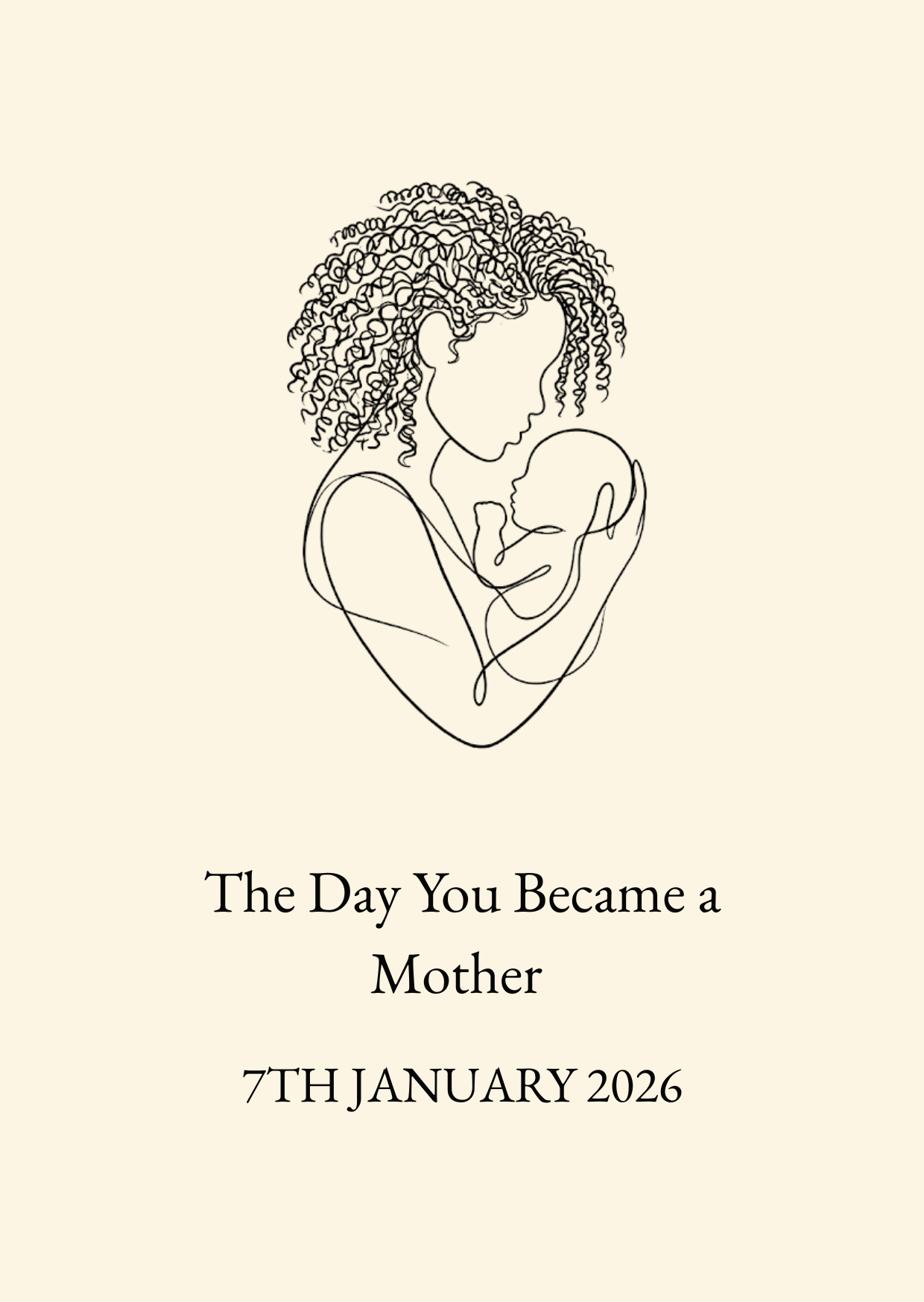 The Day You Became A Mother: Personalised New Mum Keepsake Print