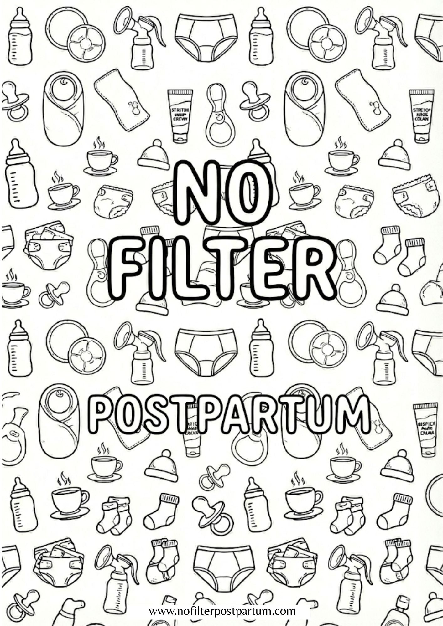 Is It Bedtime Yet? Postpartum Colouring Book