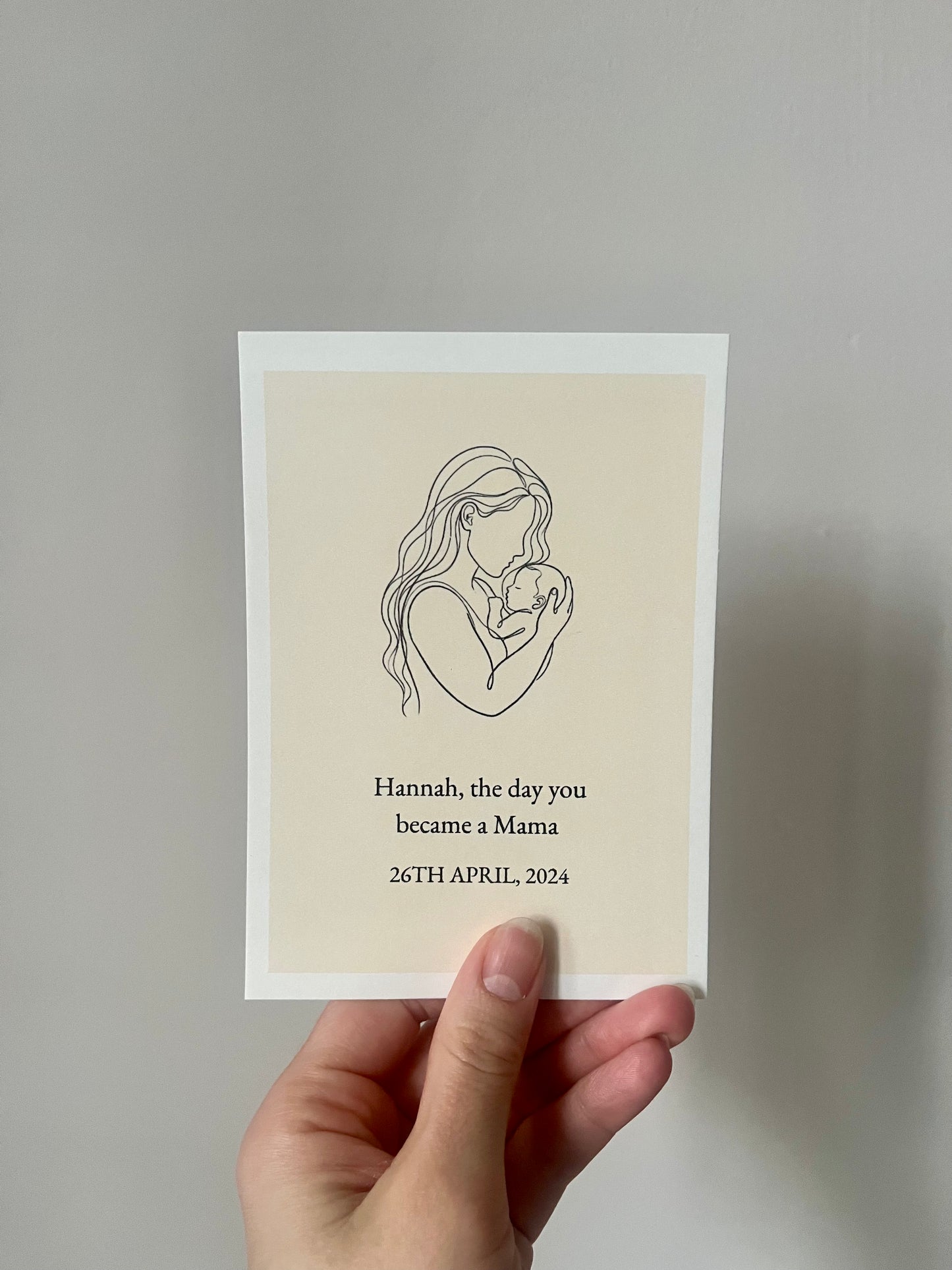 The Day You Became A Mother: Personalised New Mum Keepsake Print