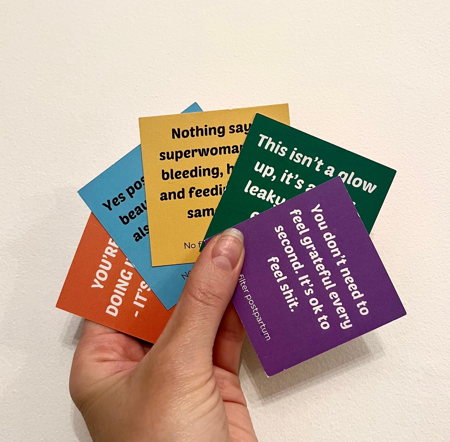 No Filter Postpartum Affirmation Cards – Real Talk for the Fourth Trimester